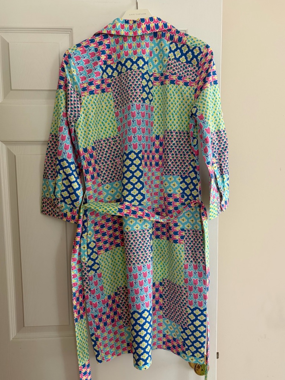 Talbots ISLAND PATCHWORK BELTED SHIRTDRESS - Picture 10 of 10